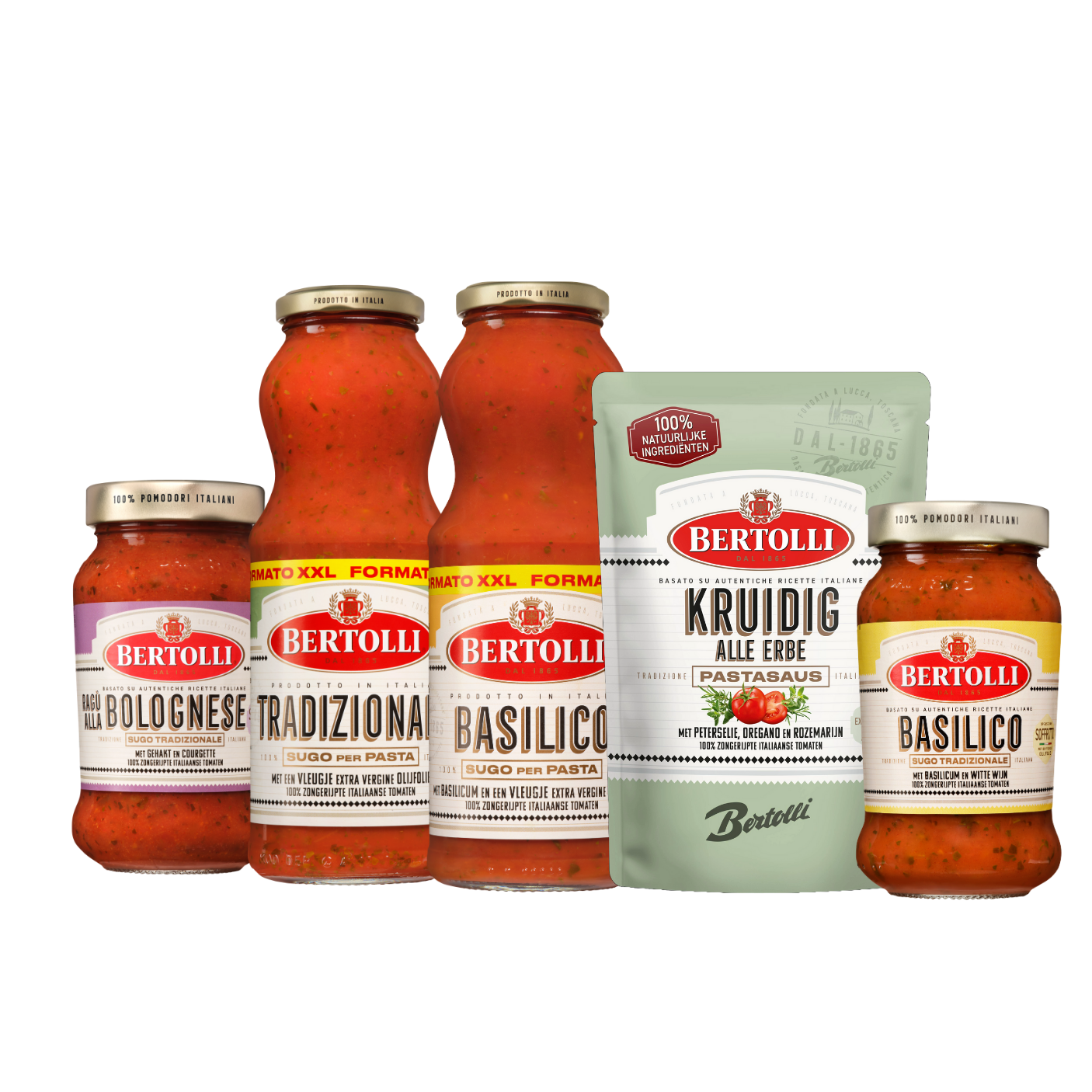 een combinatie foto van de soorten pastasaus / pastasauce