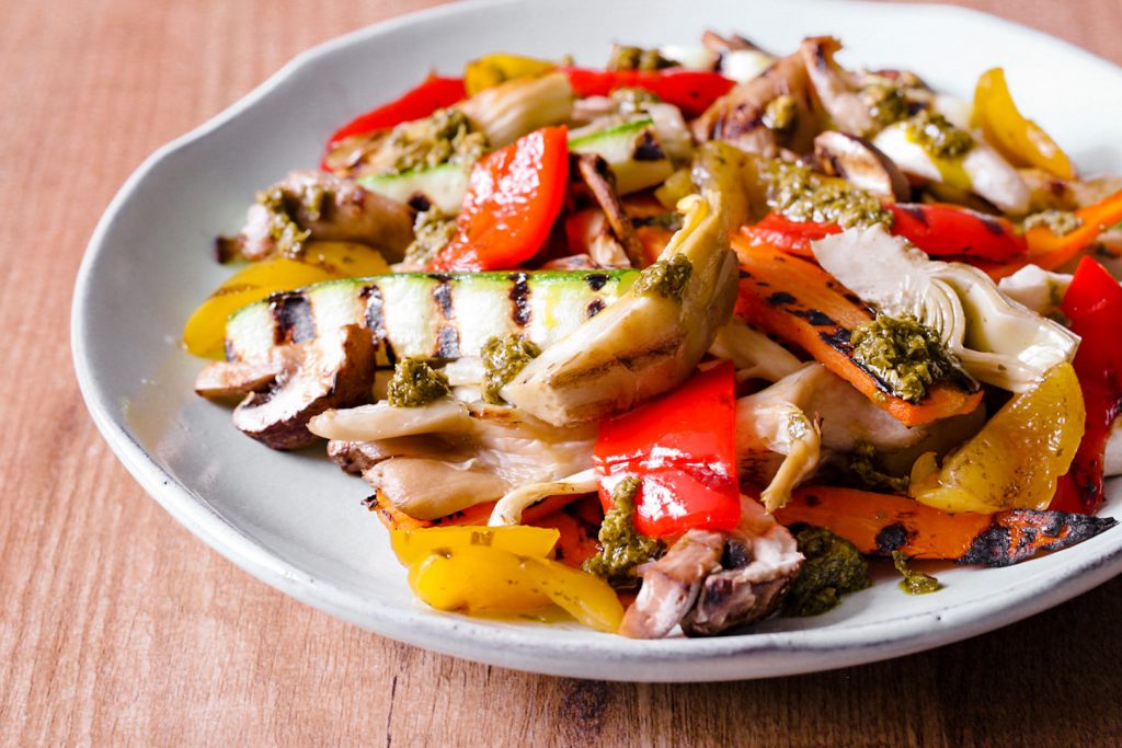 Gegrilde groenten met vegan pesto alla genovese Bertolli